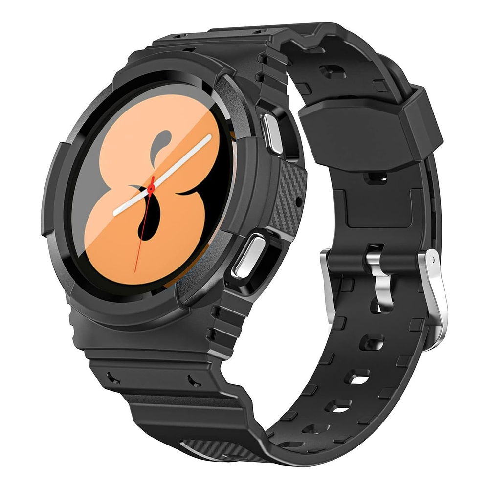 Correa + Case Vevexiao Rugged Para Galaxy Watch Fe 40mm Ngr 1