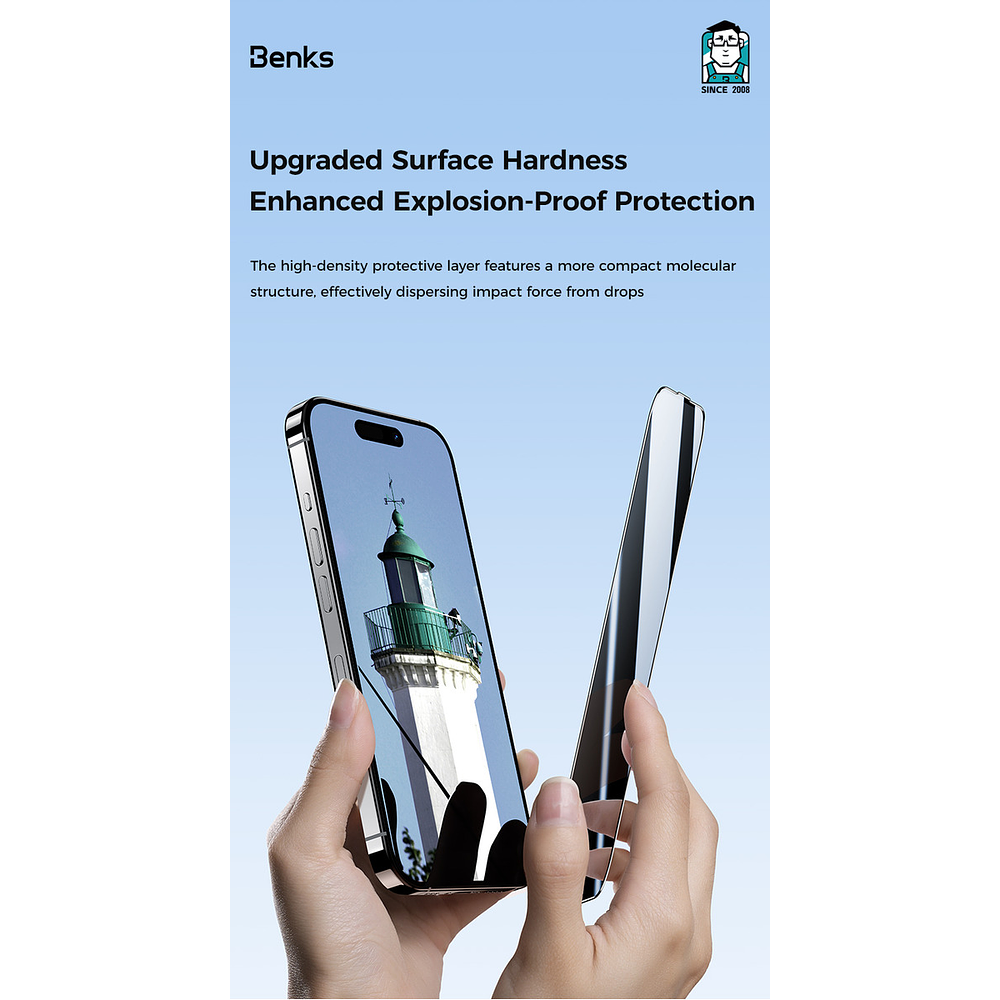 Mica Protector De Pantalla Benks Para iPhone 16 Pro 6.3 7