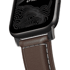 Correa De Cuero Nomad Para Apple Watch Serie 10 42mm Marrón 4