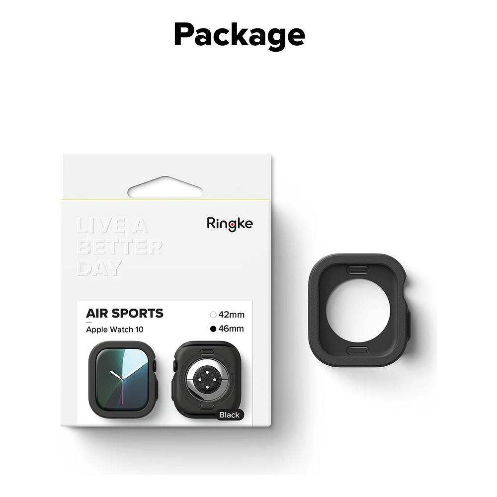 Case Ringke Air Sports Para Apple Watch Serie 10 46mm Black 8