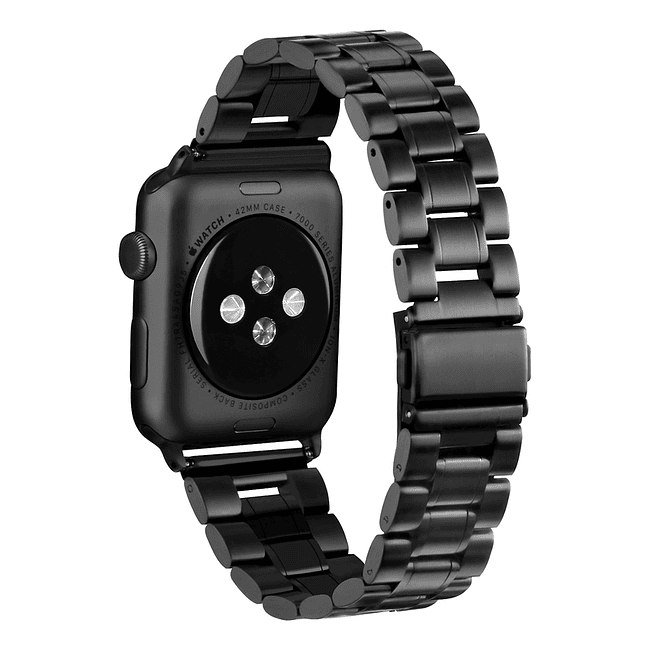 Correa D Acero Platinum Para Apple Watch Serie 10 42mm Negro 1