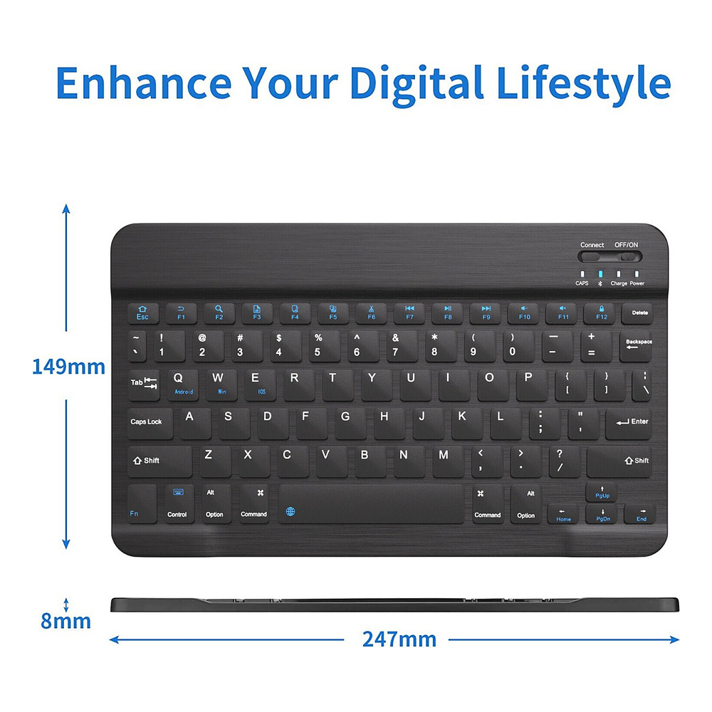 Teclado Portátil Bluetooth Para Galaxy Tab S9 Plus X810 X816 7