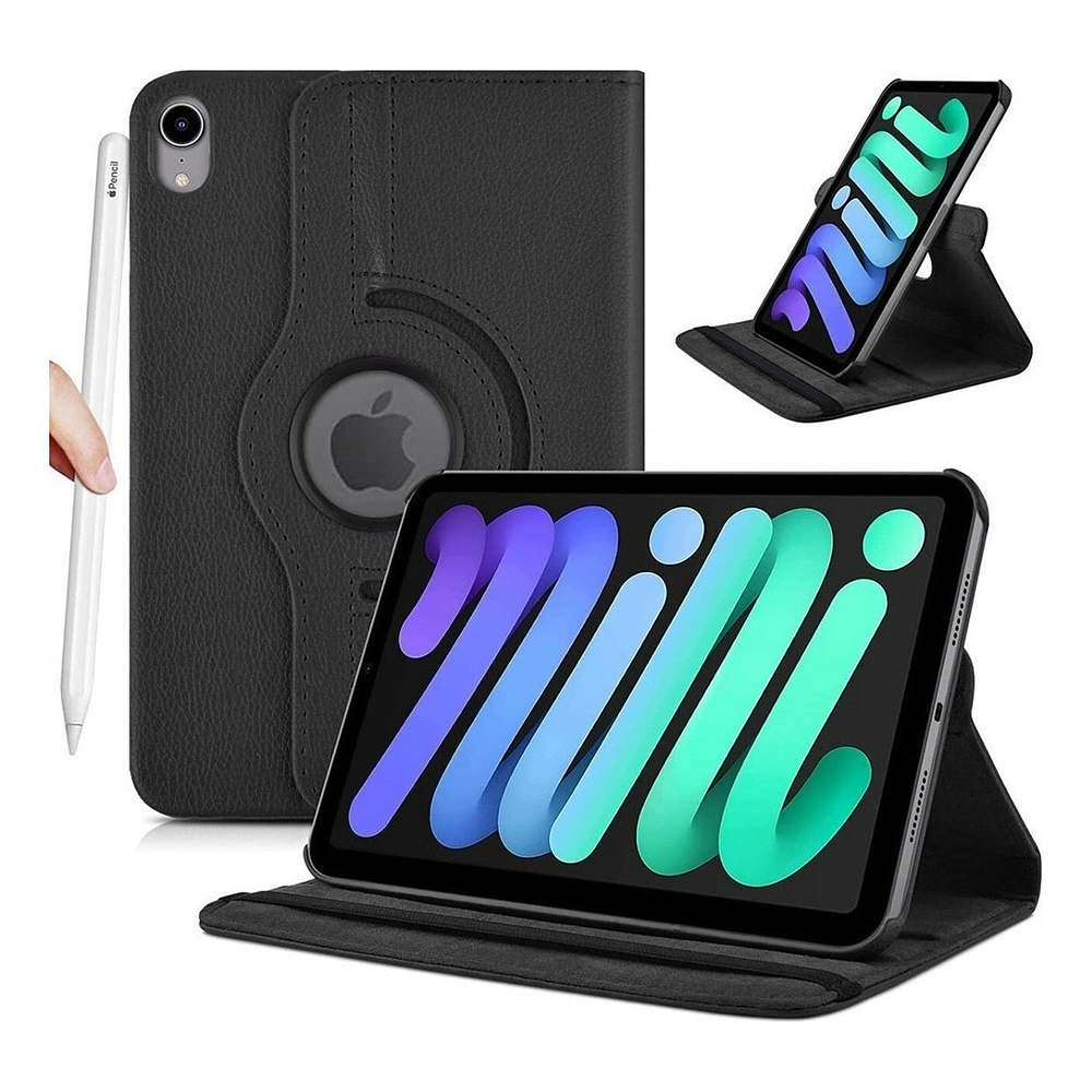 Funda Case Giratorio Para iPad Mini 7 Gen A2993 A2995 Negro 1