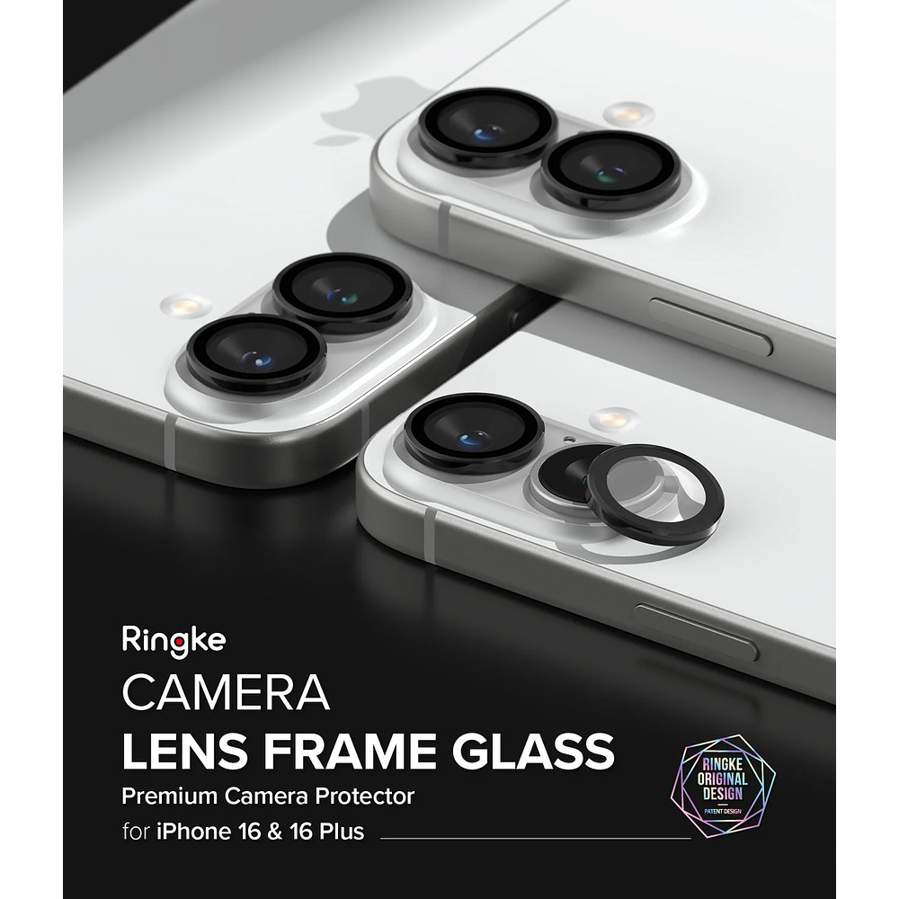 Mica Protector Cámara Ringke Frame iPhone 16 Normal 6.1 2pcs 3