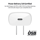 Cargador de Pared Belkin 30w Para iPhone 12 Pro Max 6.7 / iPhone 12 Pro 6.1 / iPhone 12 Normal 6.1 / iPhone 12 Mini 5.4 con cable 4