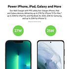 Cargador de Pared Belkin 30w Para iPhone 12 Pro Max 6.7 / iPhone 12 Pro 6.1 / iPhone 12 Normal 6.1 / iPhone 12 Mini 5.4 con cable 6