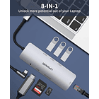 Adaptador Hub Upgrow Red 8en1 Para iPhone 17 Pro Max 6.9 | iPhone 17 Pro 6.3 | iPhone 17 Normal 6.3 | iPhone 17 Air 6.5 2