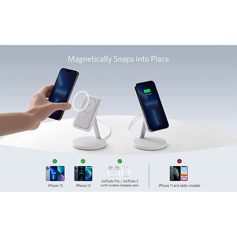 Cargador Batería Anker Magsafe Stand Para iPhone 17 Pro Max 6.9 | iPhone 17 Pro 6.3 | iPhone 17 Normal 6.3 | iPhone 17 Air 6.5 2