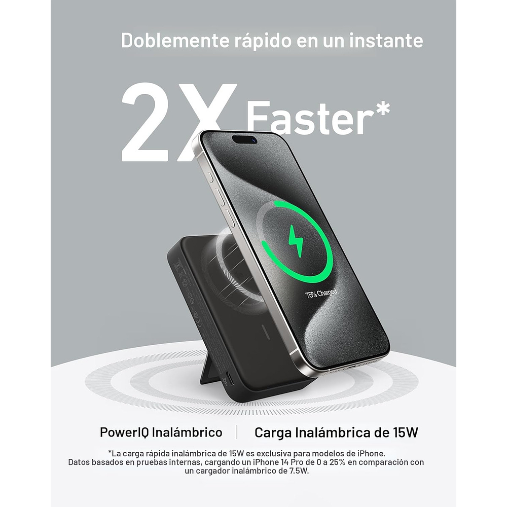 Anker Batería Externa Qi2 10k Magsafe Para iPhone 17 Pro Max 6.9 | iPhone 17 Pro 6.3 | iPhone 17 Normal 6.3 | iPhone 17 Air 6.5 3