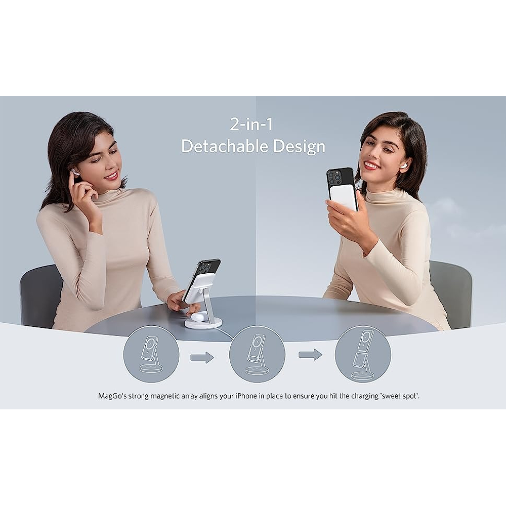 Cargador Batería Anker Magsafe Stand Para iPhone 17 Pro Max 6.9 | iPhone 17 Pro 6.3 | iPhone 17 Normal 6.3 | iPhone 17 Air 6.5 8