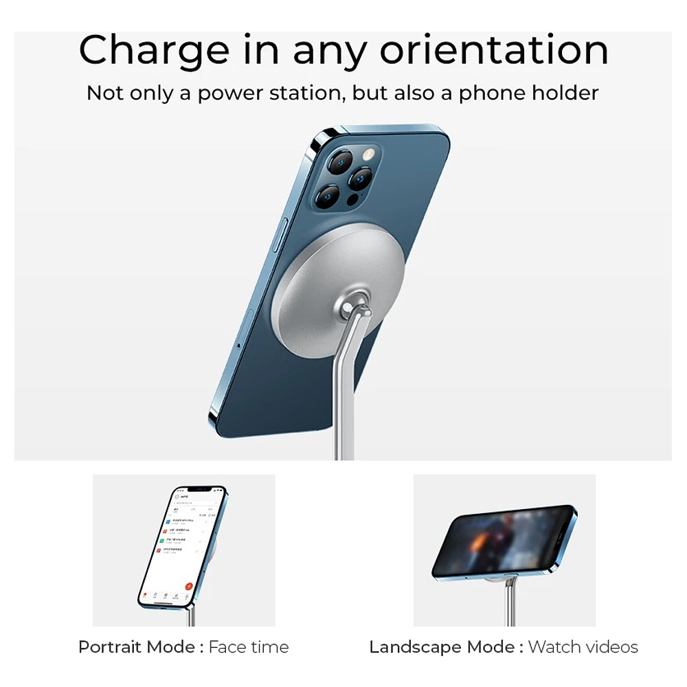 Cargador Benks Magsafe Stand Para iPhone 17 Pro Max 6.9 | iPhone 17 Pro 6.3 | iPhone 17 Normal 6.3 | iPhone 17 Air 6.5 9
