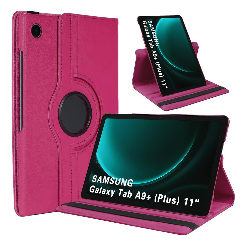 Case Giratorio Para Galaxy Tab A11 Plus X230 Funda Fucsia 1