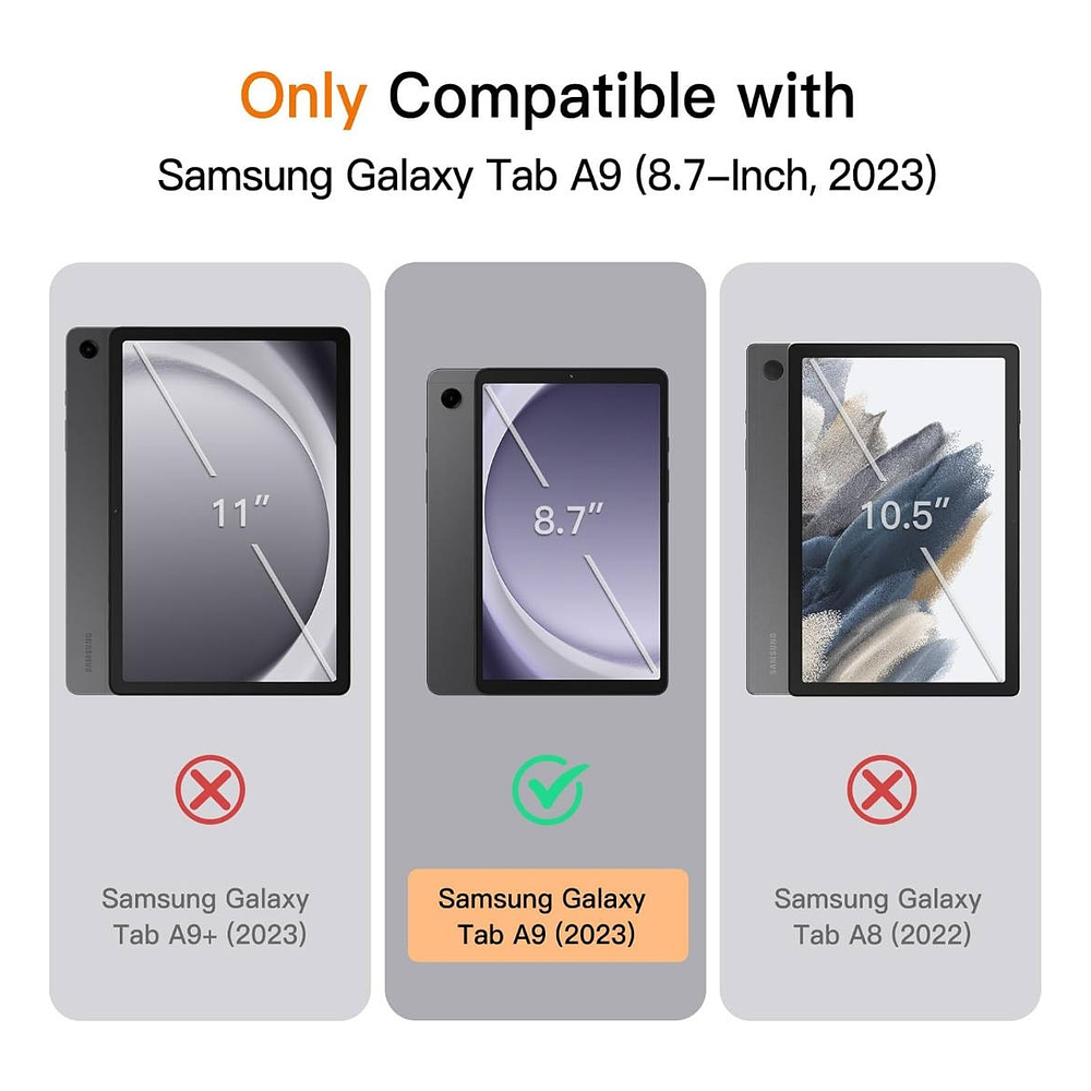 Pack Mica + Case Giratorio Para Galaxy Tab A11 8.7 X130 X133 2