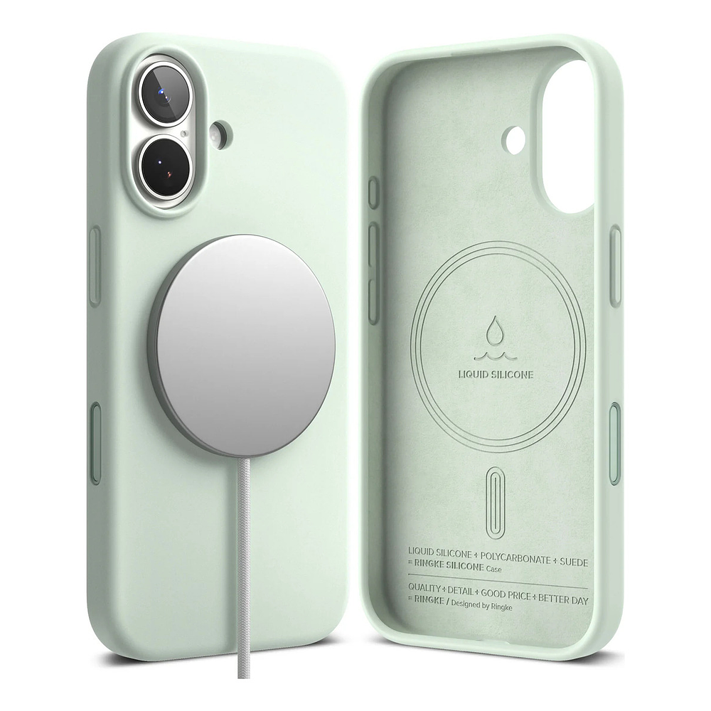 Case Ringke Silicone Magsafe Para Iphone 17 Normal 6.3 Mint 1