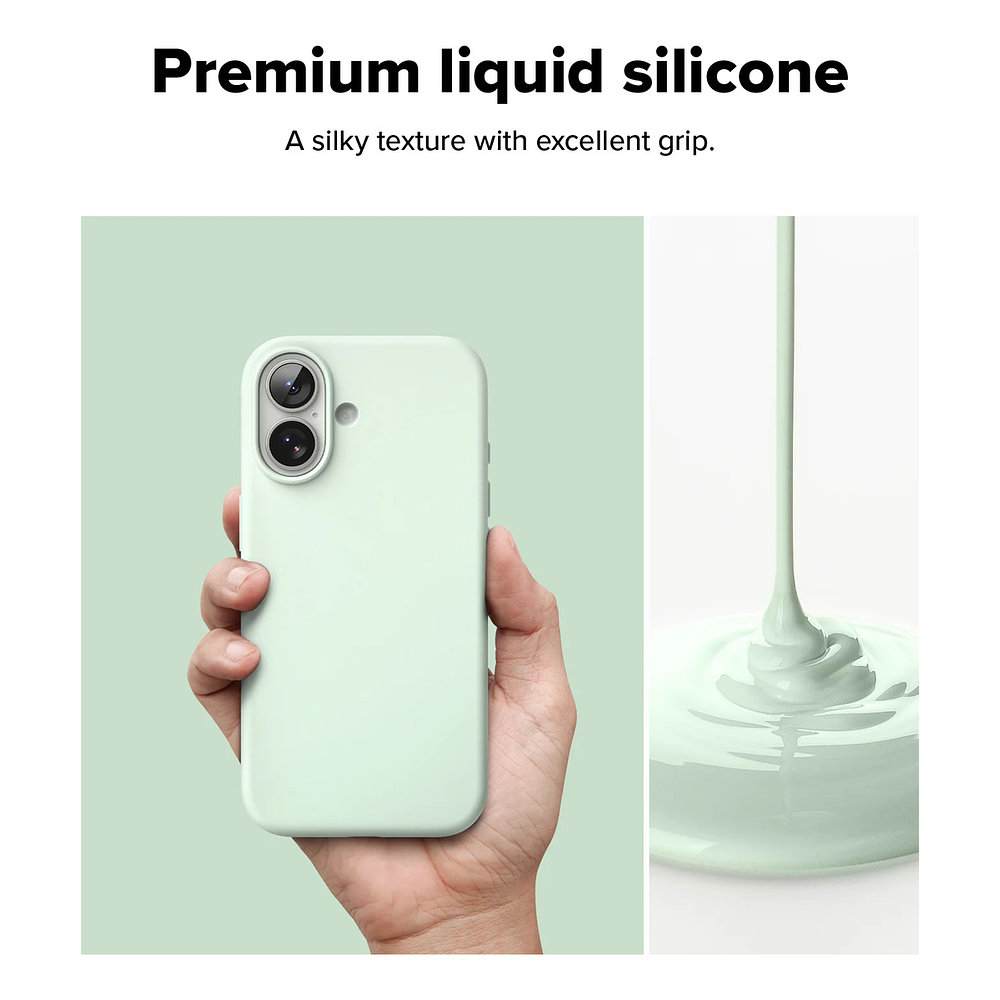 Case Ringke Silicone Magsafe Para Iphone 17 Normal 6.3 Mint 4