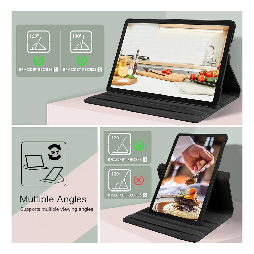 Mica + Case Giratorio Para Galaxy Tab A11 Plus X230 Estuche 3