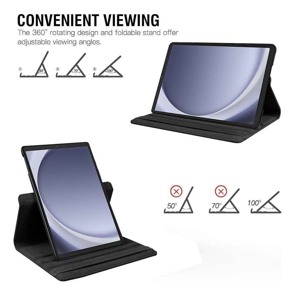 Mica + Case Giratorio Para Galaxy Tab A11 Plus X230 Estuche 7