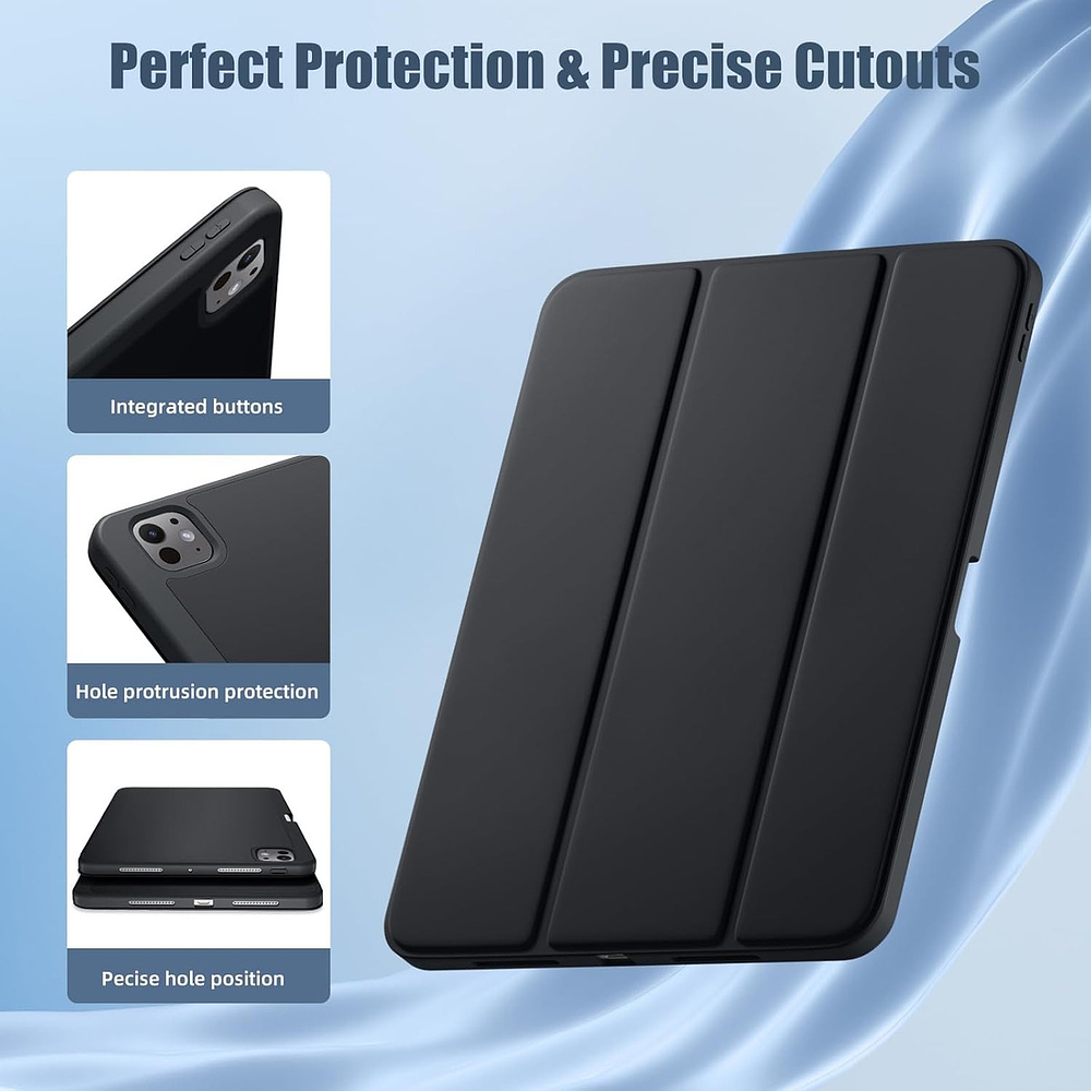 Funda Case Para Ipad Pro 11 M5 (2025) 5gen Negro A3357 A3358 3