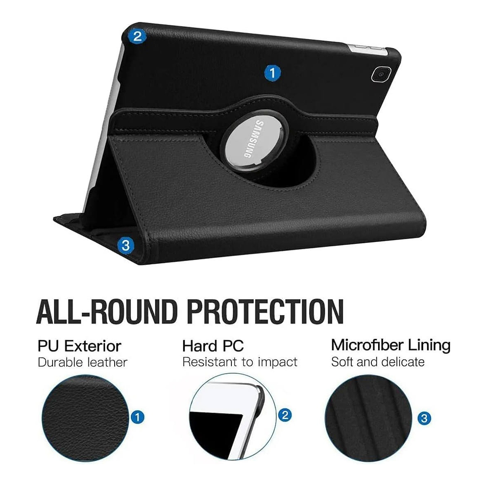 Mica + Case Giratorio Para Galaxy Tab A11 Plus X230 Estuche 8