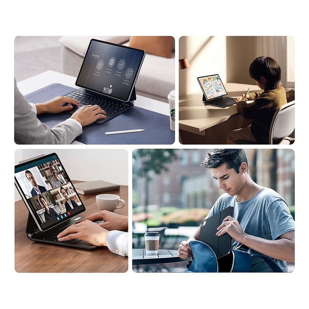 Teclado Magnético Para Ipad Pro 11 M5 2025 Negro A3357 A3358 7