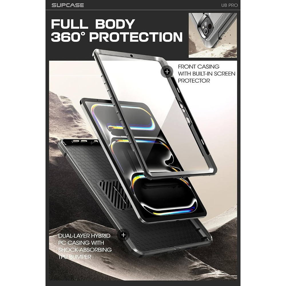 Case Supcase 360° Para Ipad Pro 13 M5 (2025) A3360 A3361 2