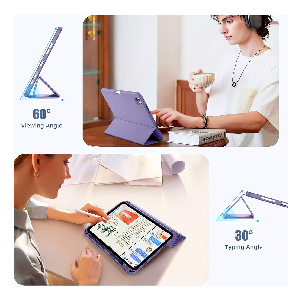 Funda Case Para Ipad Pro 11 M5 (2025) 5gen Lila A3357 A3358 7
