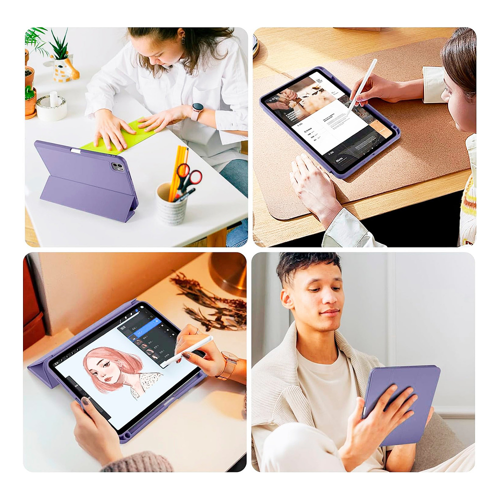 Funda Case Para Ipad Pro 11 M5 (2025) 5gen Lila A3357 A3358 8