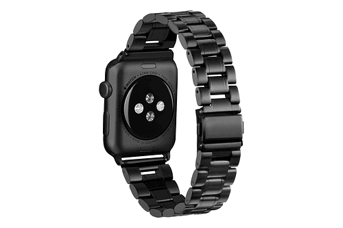 Correa D Acero Platinum Para Apple Watch Serie 11 42mm Negro