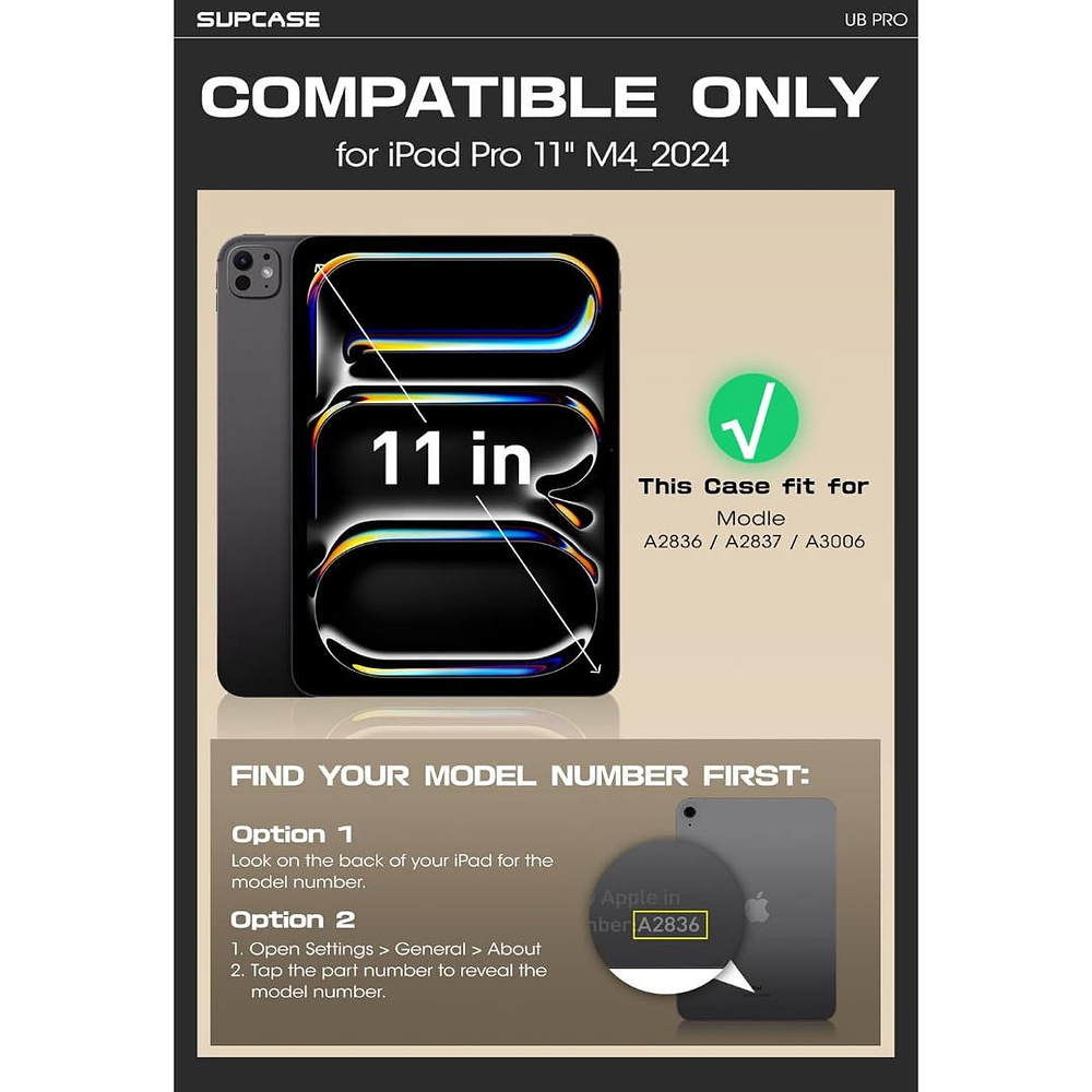 Case Supcase 360° Para Ipad Pro 11 M5 (2025) A3357 A3358 2