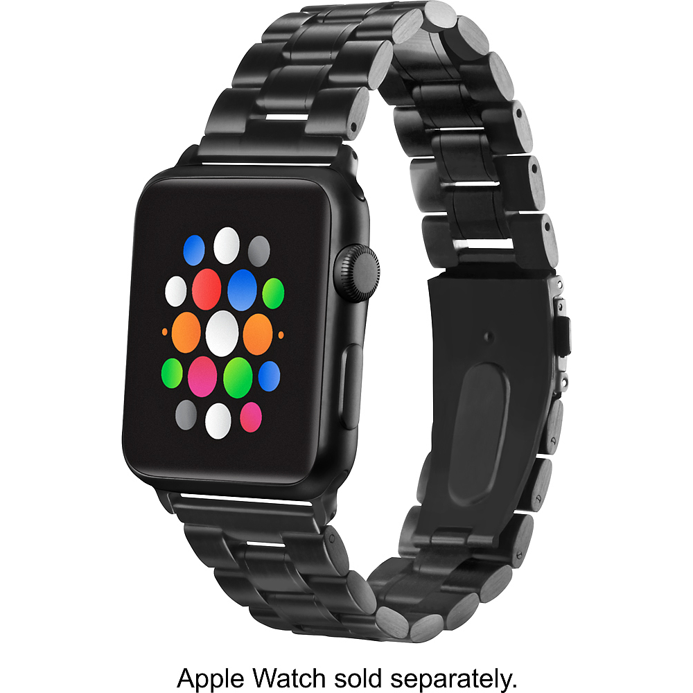Correa D Acero Platinum Para Apple Watch Serie 11 42mm Negro 3