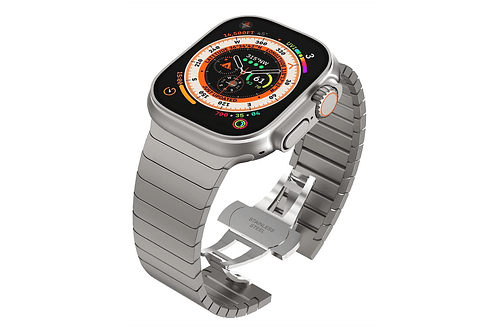 Correa Acero Inoxidable Para Apple Watch Serie 11 46mm Flat