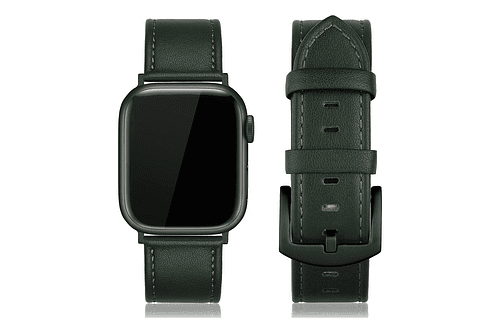 Correa Cuero Edimens Para Apple Watch Serie 11 46mm Verde