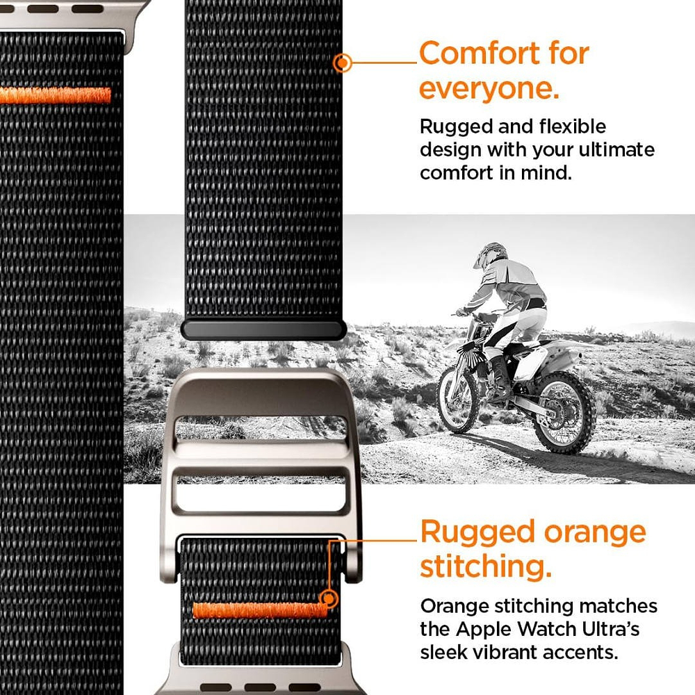 Correa Spigen Durapro Flex Ultra Para Apple Watch 11 46mm Ng 5