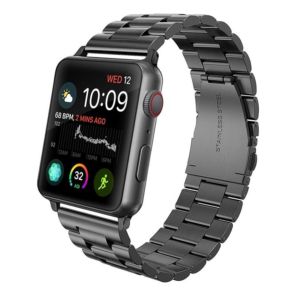Correa De Acero Fintie Para Apple Watch Serie 11 46mm Negro 1