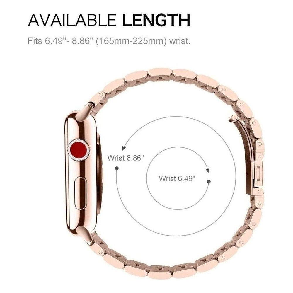 Correa De Acero Fintie Para Apple Watch Serie 11 46mm Bronce 4