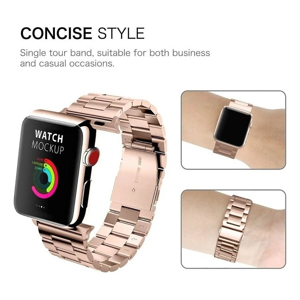 Correa De Acero Fintie Para Apple Watch Serie 11 46mm Bronce 5