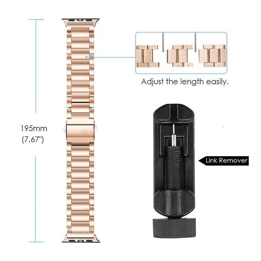 Correa De Acero Fintie Para Apple Watch Serie 11 46mm Bronce 6