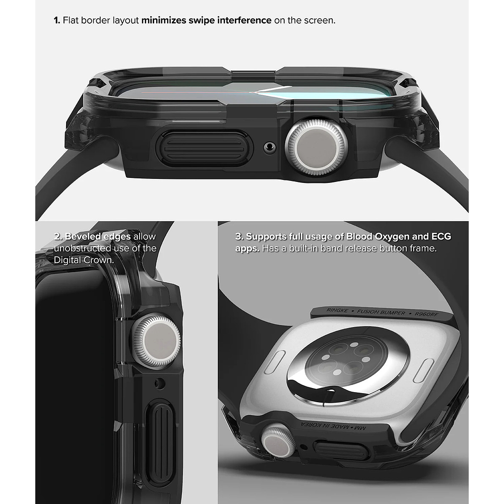 Case Ringke Fusion Bumper Para Apple Watch 11 46mm Black 6