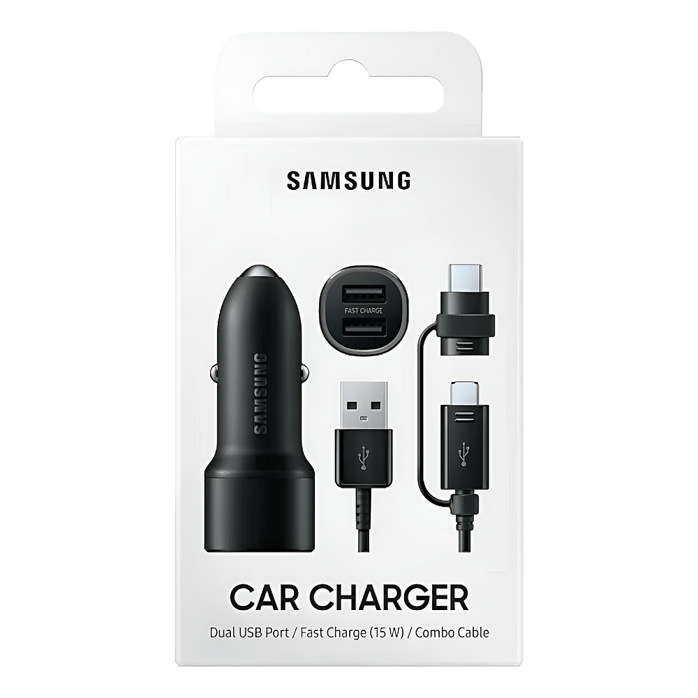 Cargador De Carro Dual Samsung Para Galaxy S25 Fe (2025) Negro 1