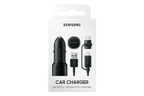 Cargador De Carro Dual Samsung Para Galaxy S25 Fe (2025) Negro