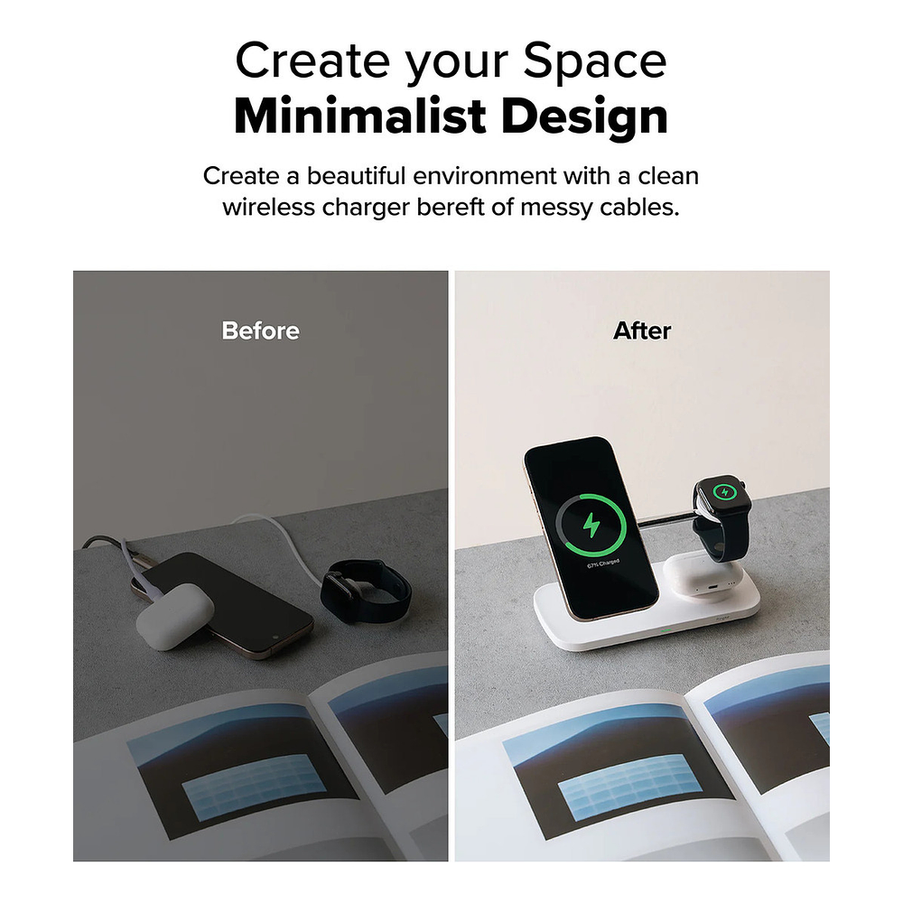 Ringke Cargador 3en1 Magsafe Para Apple Watch S 11 42mm 46mm 7