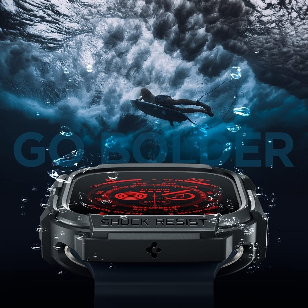 Case Spigen Rugged Armor Para Apple Watch Ultra 3ra Gen 49mm 9