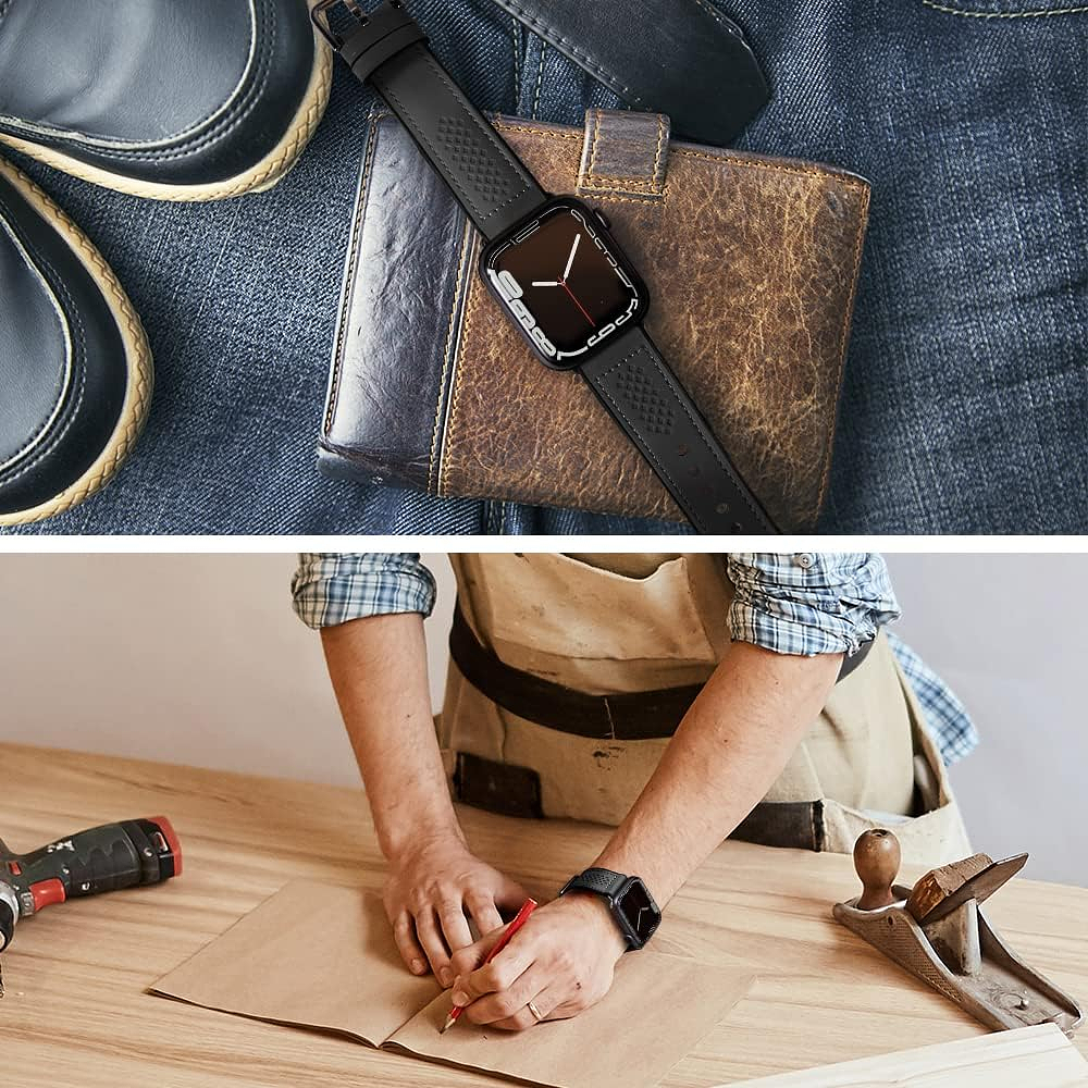 Correa Spigen Retro Fit Band Para Apple Watch 11 46mm Negro 5