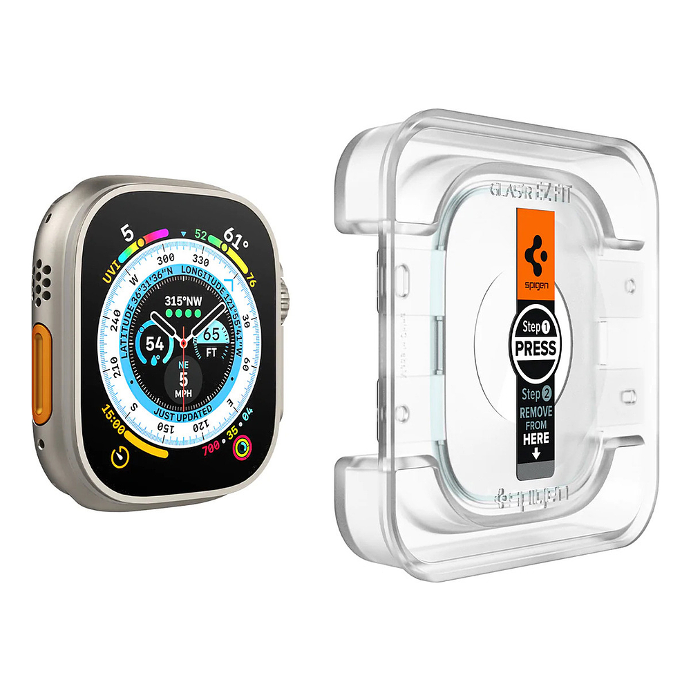 Mica Glass Spigen Para Apple Watch Ultra 3ra Gen 49mm 2pcs 3