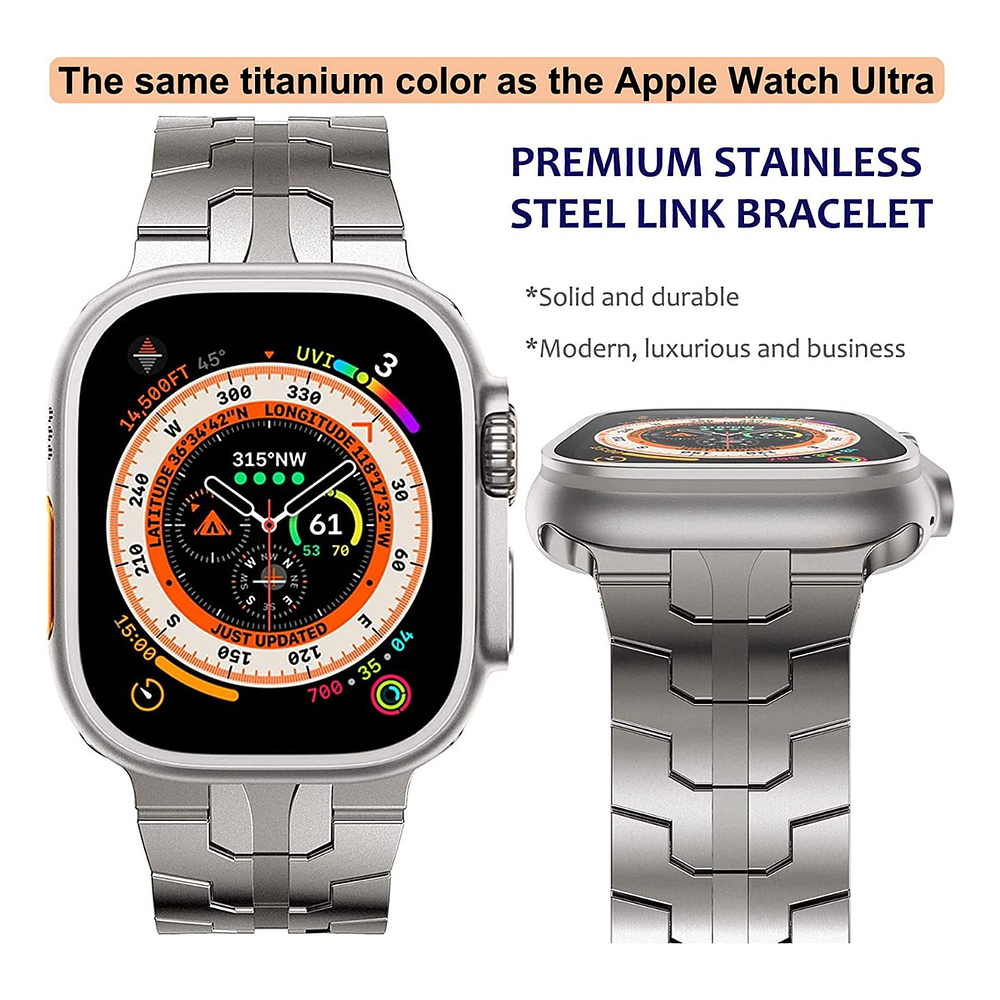 Correa De Acero Para Apple Watch Ultra 3ra Gen 49mm Iron 2