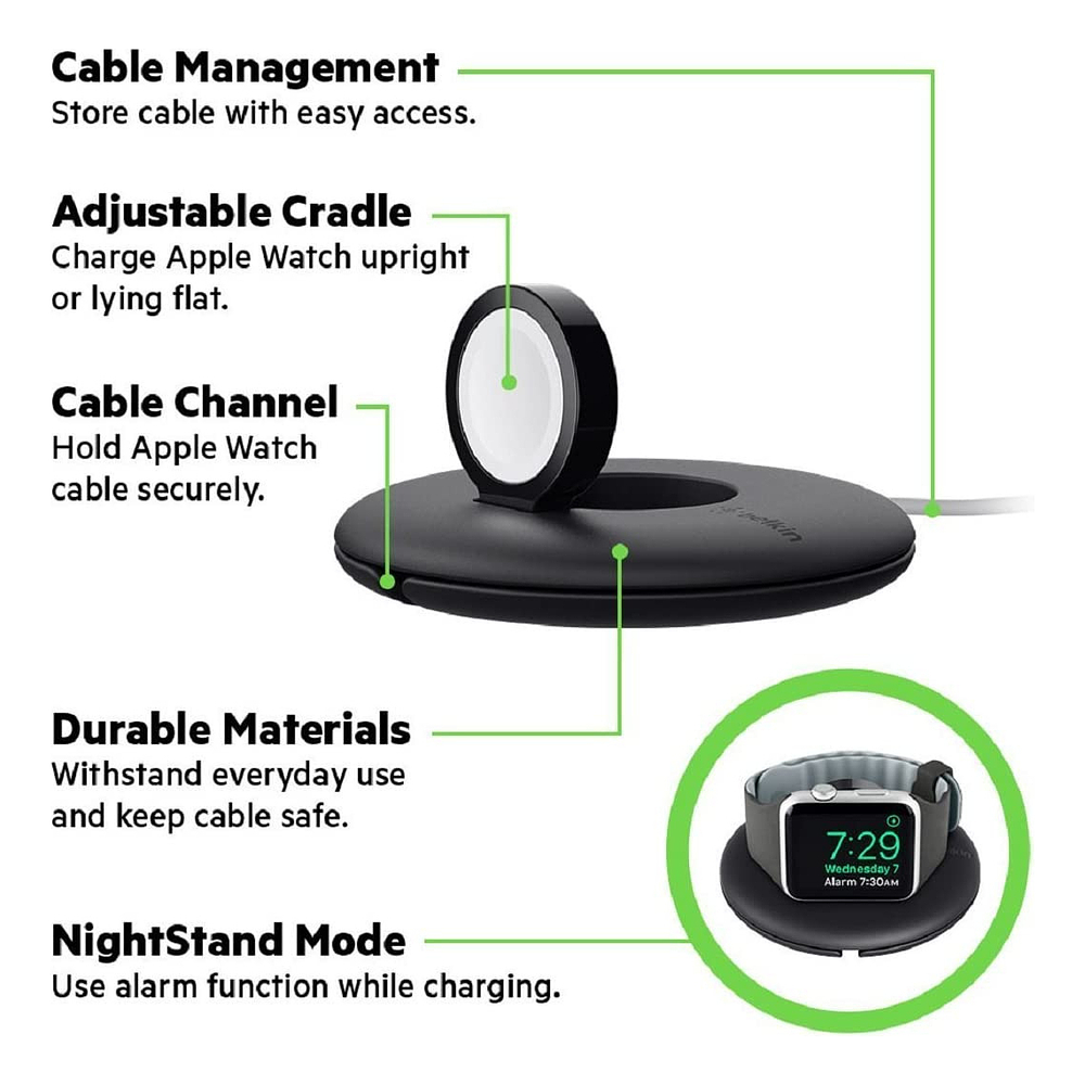 Base Belkin Stand Para Apple Watch Serie 11 46mm 42mm 6