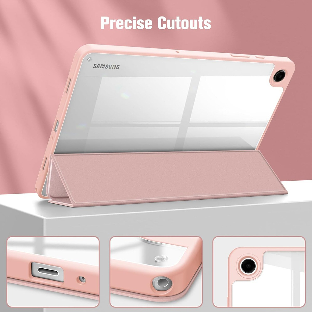 Smart Case Moko Para Galaxy Tab A11 Plus X230 X236 Rosa 4