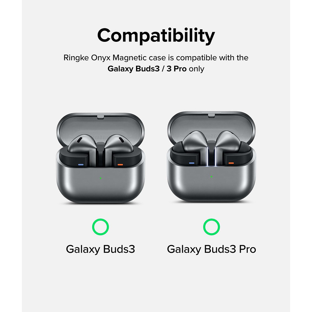 Case Ringke Onyx Magsafe Para Buds Fe (2025) Coral Claro 2