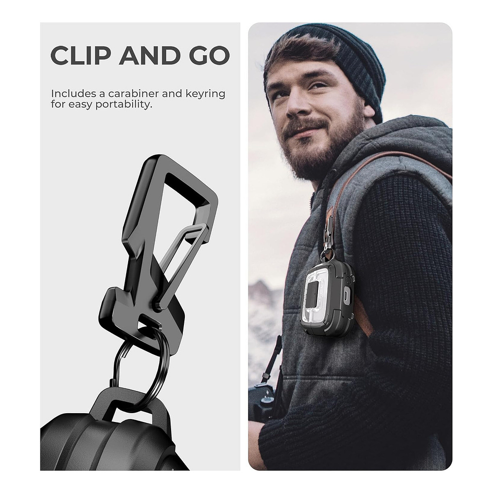 Case Dexnor Rugged Bumper Para Galaxy Buds Fe (2025) Clear 2