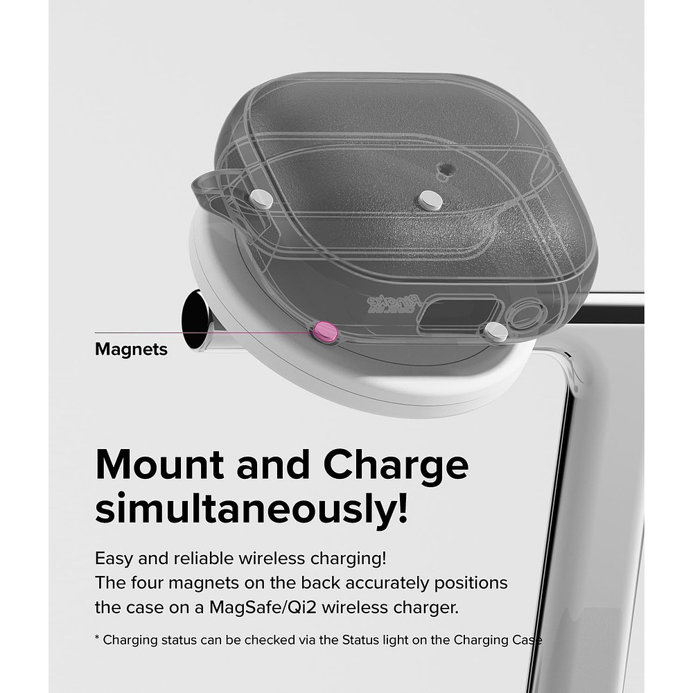 Case Ringke Onyx Magsafe Para Galaxy Buds Fe (2025) Warm Gray 5